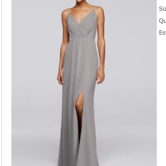 David’s Bridal Bridesmaid Dress in Mercury - Picture 3 of 9